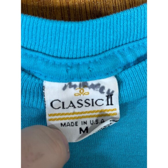 Vintage Classic II Blank Pocket Tee Shirt Blue Men’s Medium M USA - Picture 5 of 9